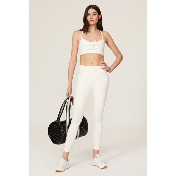Alala Tie Bow Bra Top white | Rent the Runway