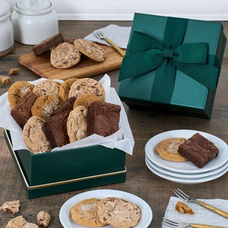 'Tis The Season Cookie and Brownie Bakery Gift Box - Small | GourmetGiftBaskets.com