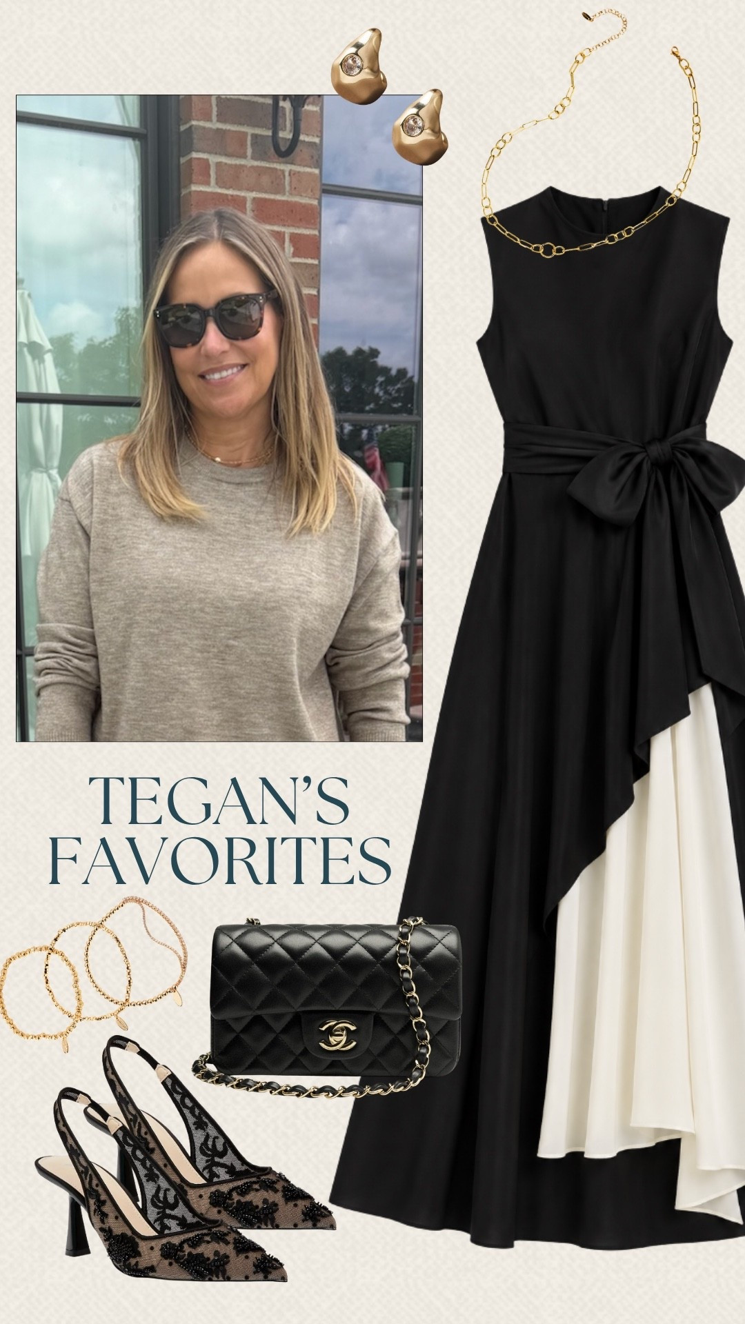 Tegan’s favorites are getting a little dressier with this ME+EM dress and Anthropologie shoes. I love the black and cream combination with the bow waist detail and lace shoes. This would be such a pretty look for a dinner, wedding guest outfit, or special night out.

#LTKSeasonal #LTKOver40 #LTKMidsize