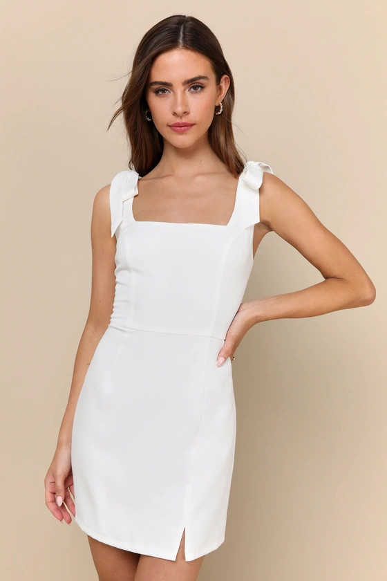 Your Sweetie White Tie-Strap Mini Dress | Lulus