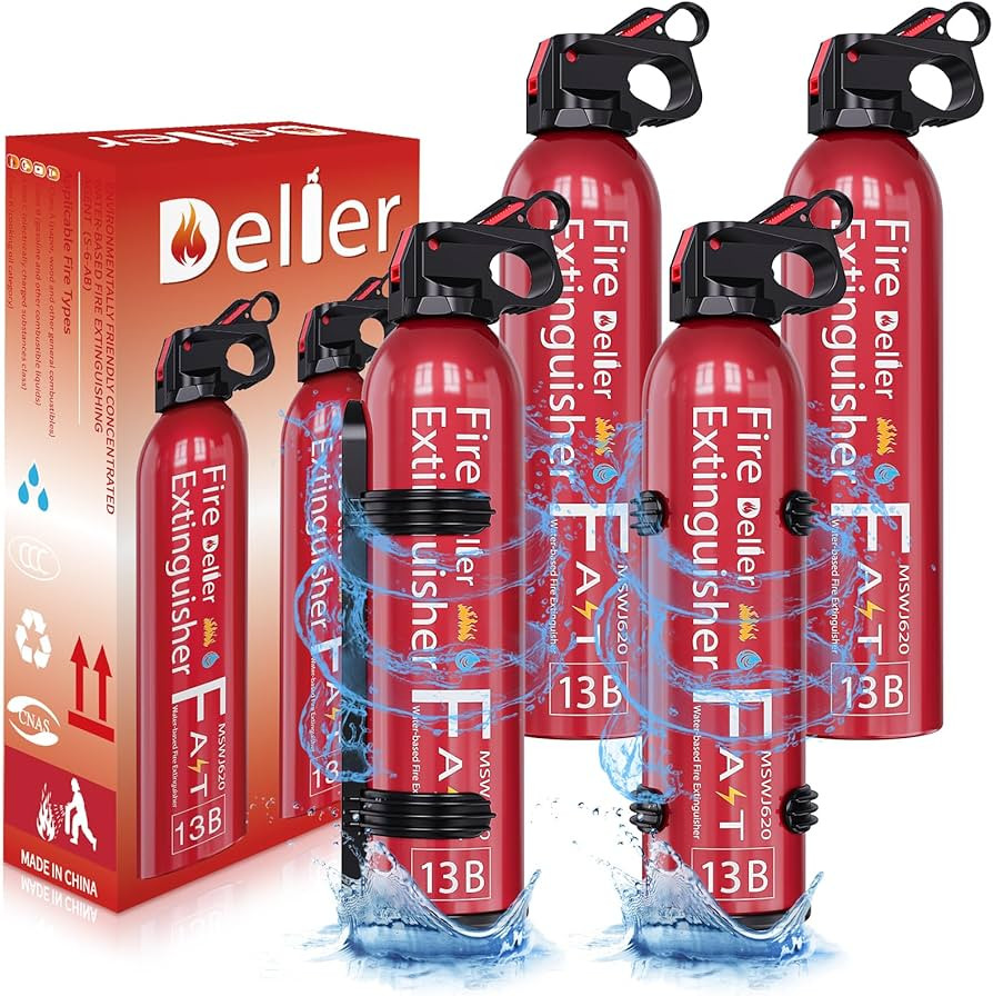 4 Pack Car Fire Extinguisher with Bracket 620ml, 4 in 1 Fire Extinguishers for Home Car Kitchen A... | Amazon (US)