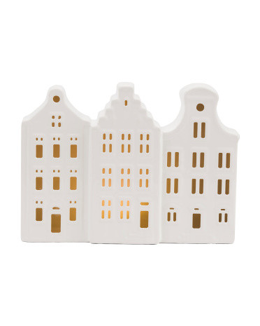Warmly Lit Led Porcelain House Decor | TJ Maxx