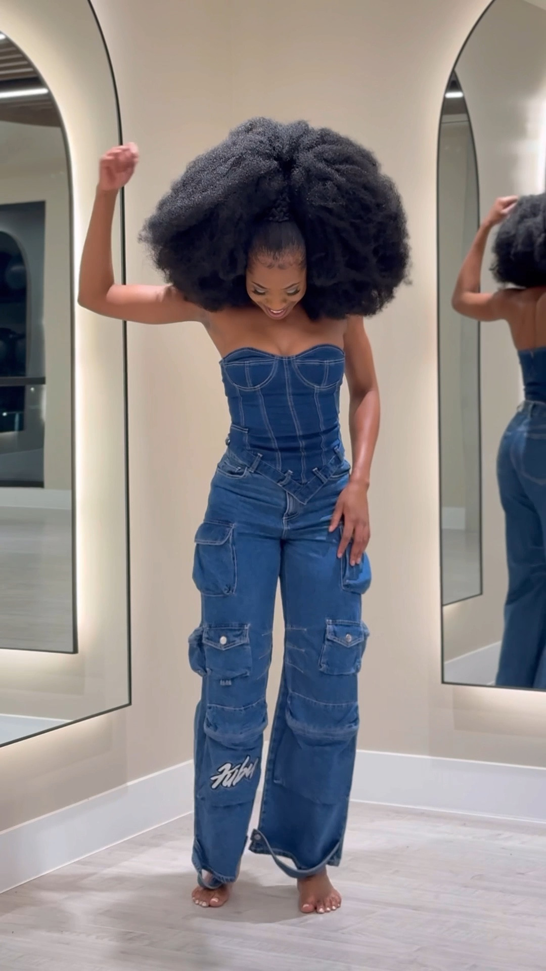 Denim on denim will always be a fashion statement 😍😍 rate my attempt to learn a TikTok dance 😭😂😂

#LTKFindsUnder100 #LTKStyleTip