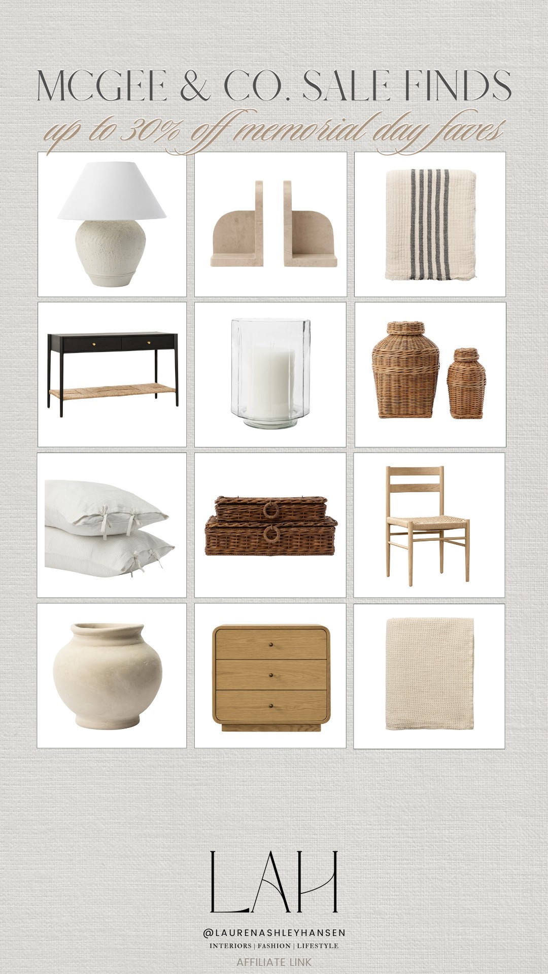 McGee & Co. Memorial Day sale favorites! Save up to 30% off sitewide on gorgeous furniture, lighting, styling pieces and more! 

#LTKHome #LTKSaleAlert #LTKStyleTip