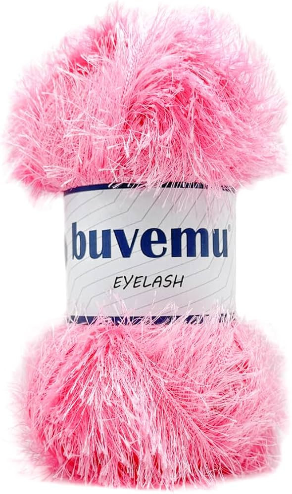 Eyelash Fun Fur Yarn 100 Gram (3.53 Ounces) 175 Yards (160 Meters) (Pink) | Amazon (US)