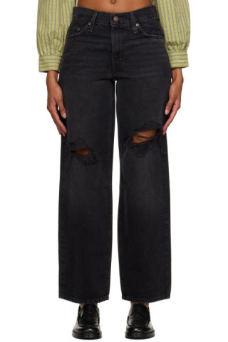 Black Baggy Dad Jeans | SSENSE