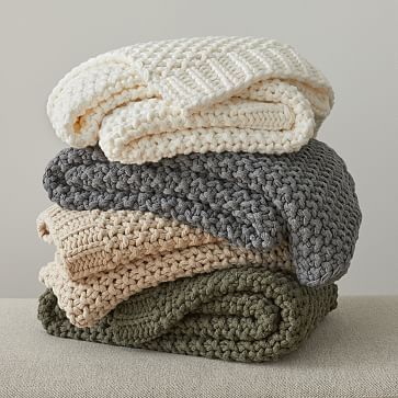 Chunky Cotton Knit Throw | West Elm (US)