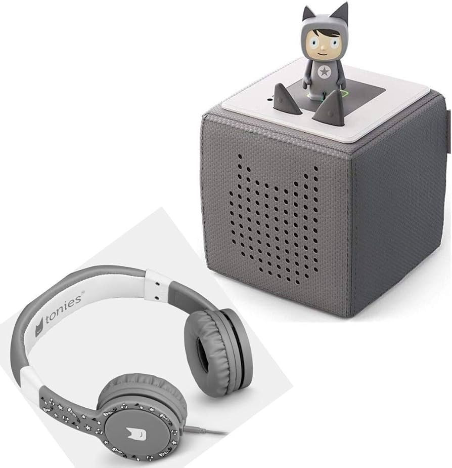 tonies Boxine Toniebox Starterset Anthrazit mit Kreativtonie + Kinderkopfhörer Lauscher | Amazon (DE)