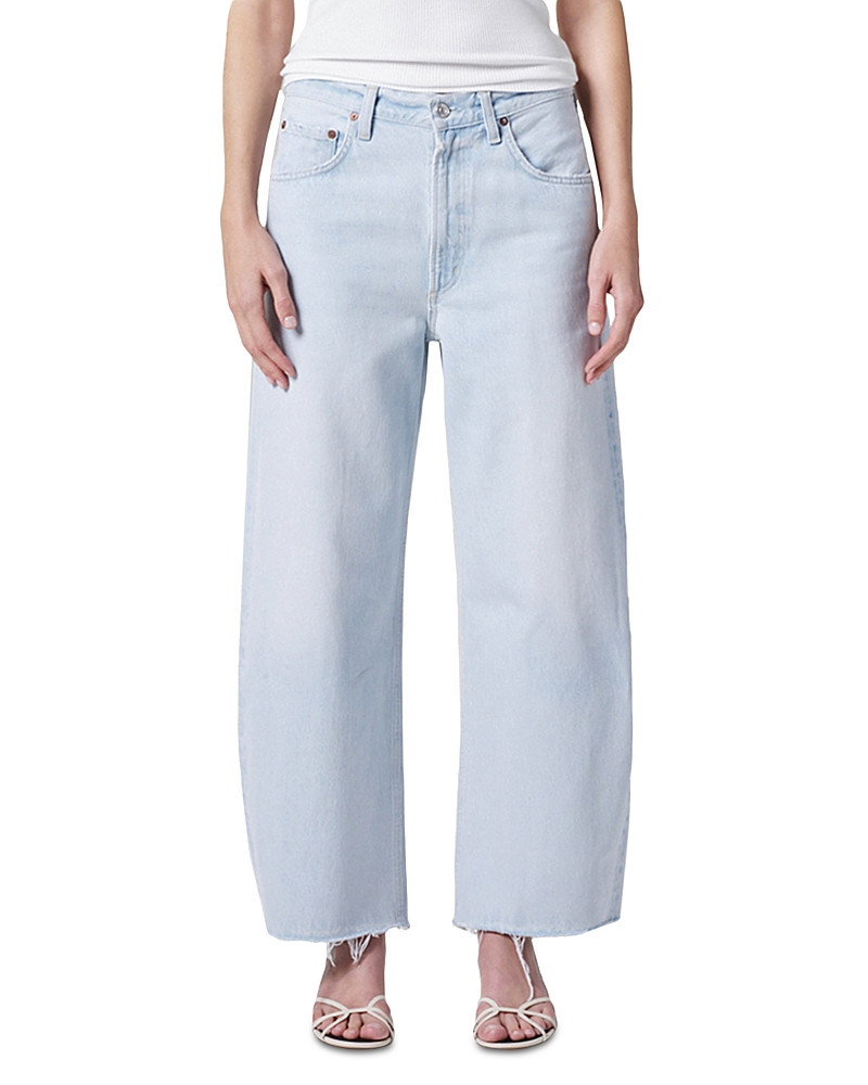 Agolde Low Curve Fray Mid Rise Jeans in Flourish | Bloomingdale's (US)