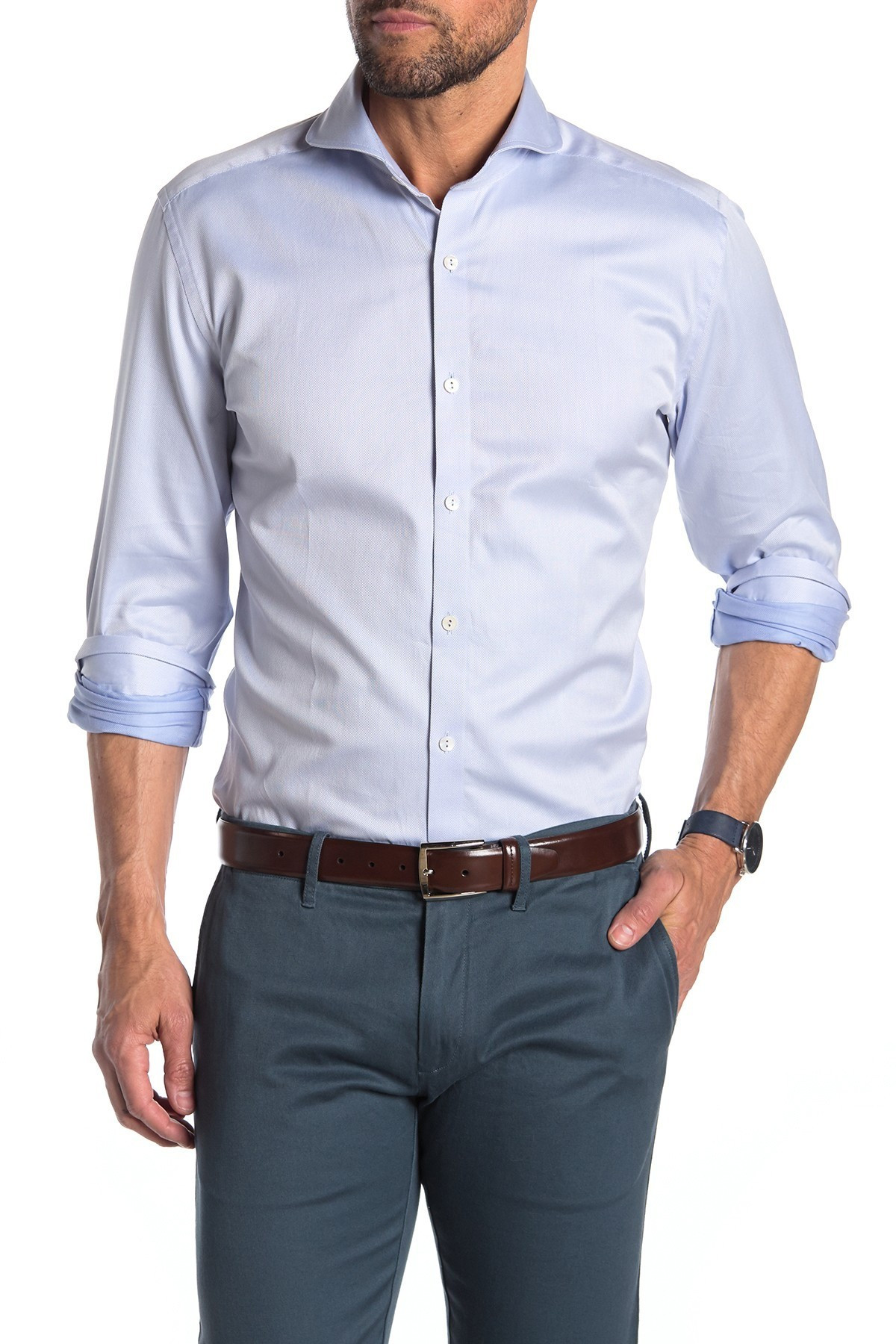 Long Sleeve Woven Button-Down Shirt | Nordstrom Rack