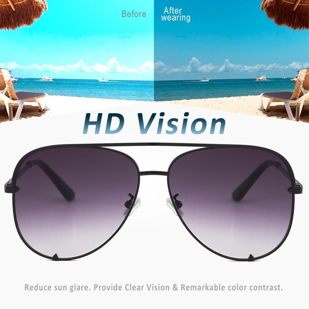 EYERNO Mirrored Aviator Sunglasses For Men Women Fashion Designer UV400 Sun Glasses | Amazon (US)