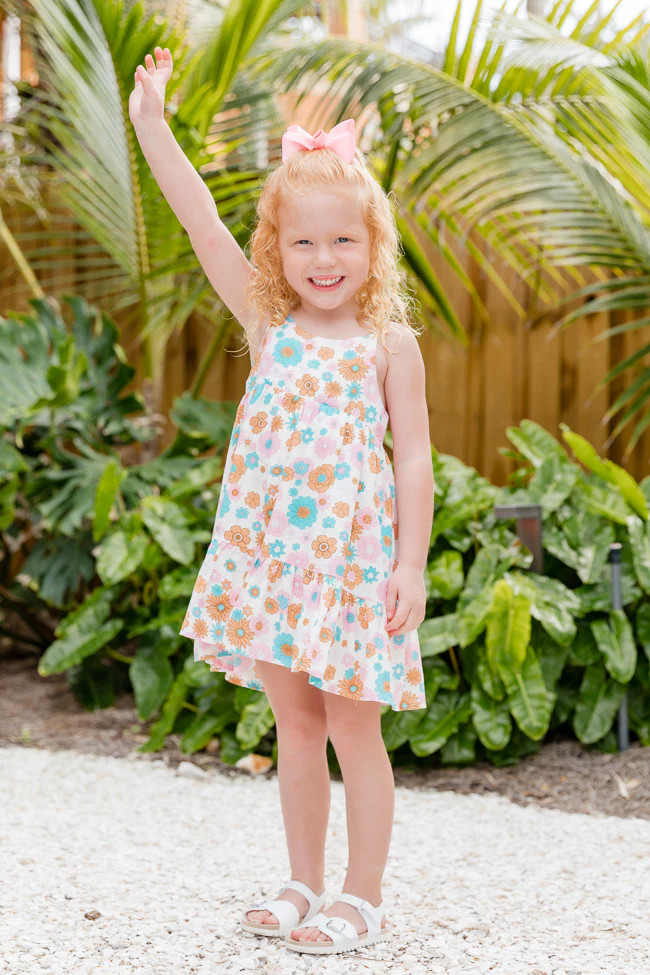 Kid's Keep Blooming Multicolor Floral Mini Dress SALE | Pink Lily