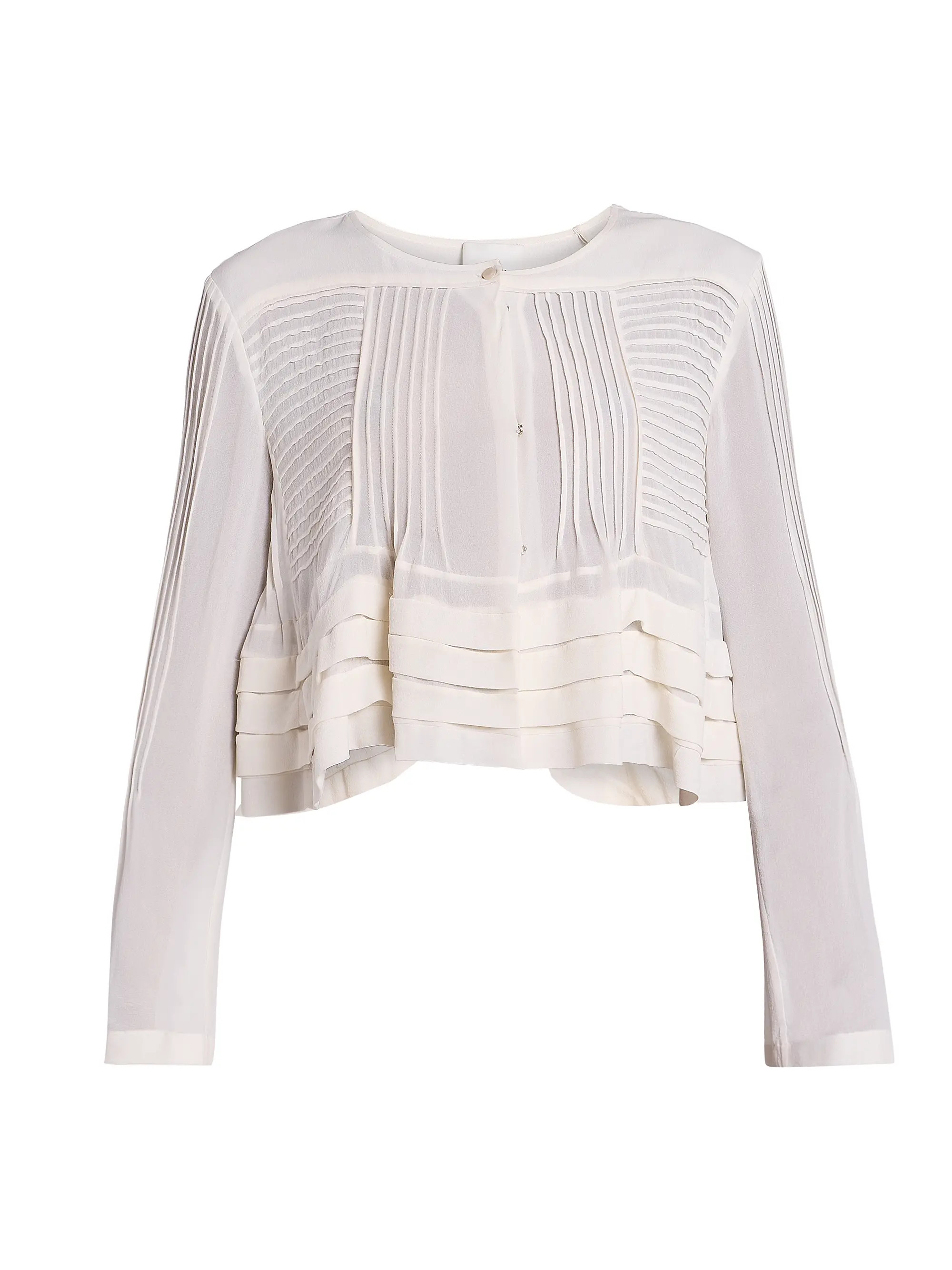 Isabel Marant Carolia Pintuck Silk Blouse | Saks Fifth Avenue | Saks Fifth Avenue