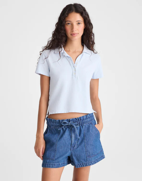 Pull-On Utility Shorts in Airy Denim | Madewell