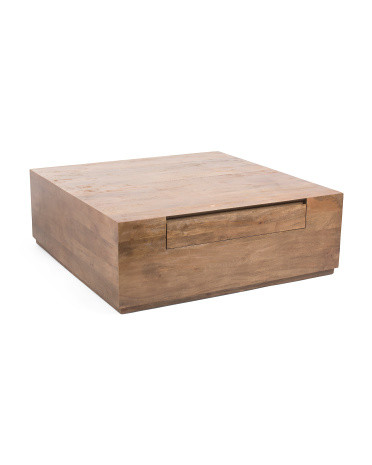 48x17 Sedona Solid Wood Cocktail Table With Drawers | TJ Maxx