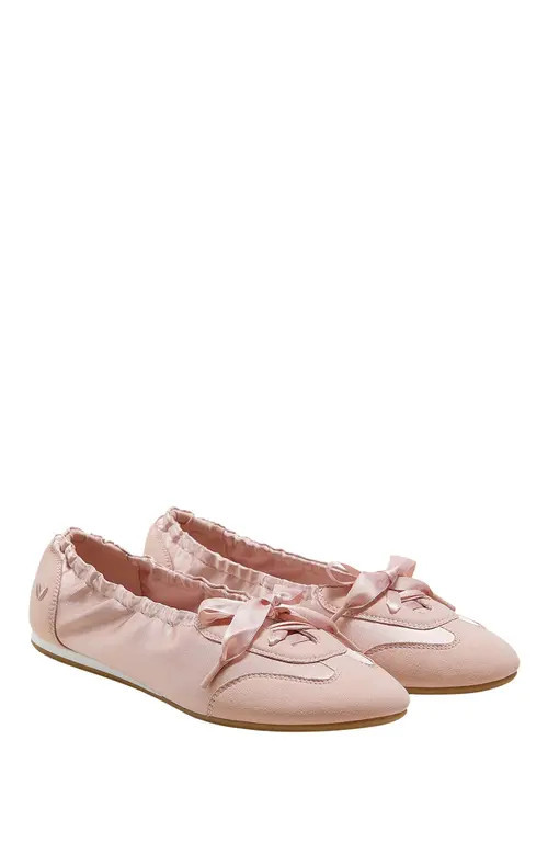 VIVAIA Round-Toe Satin Sneakerina in Peach Blush at Nordstrom, Size 7.5 | Nordstrom