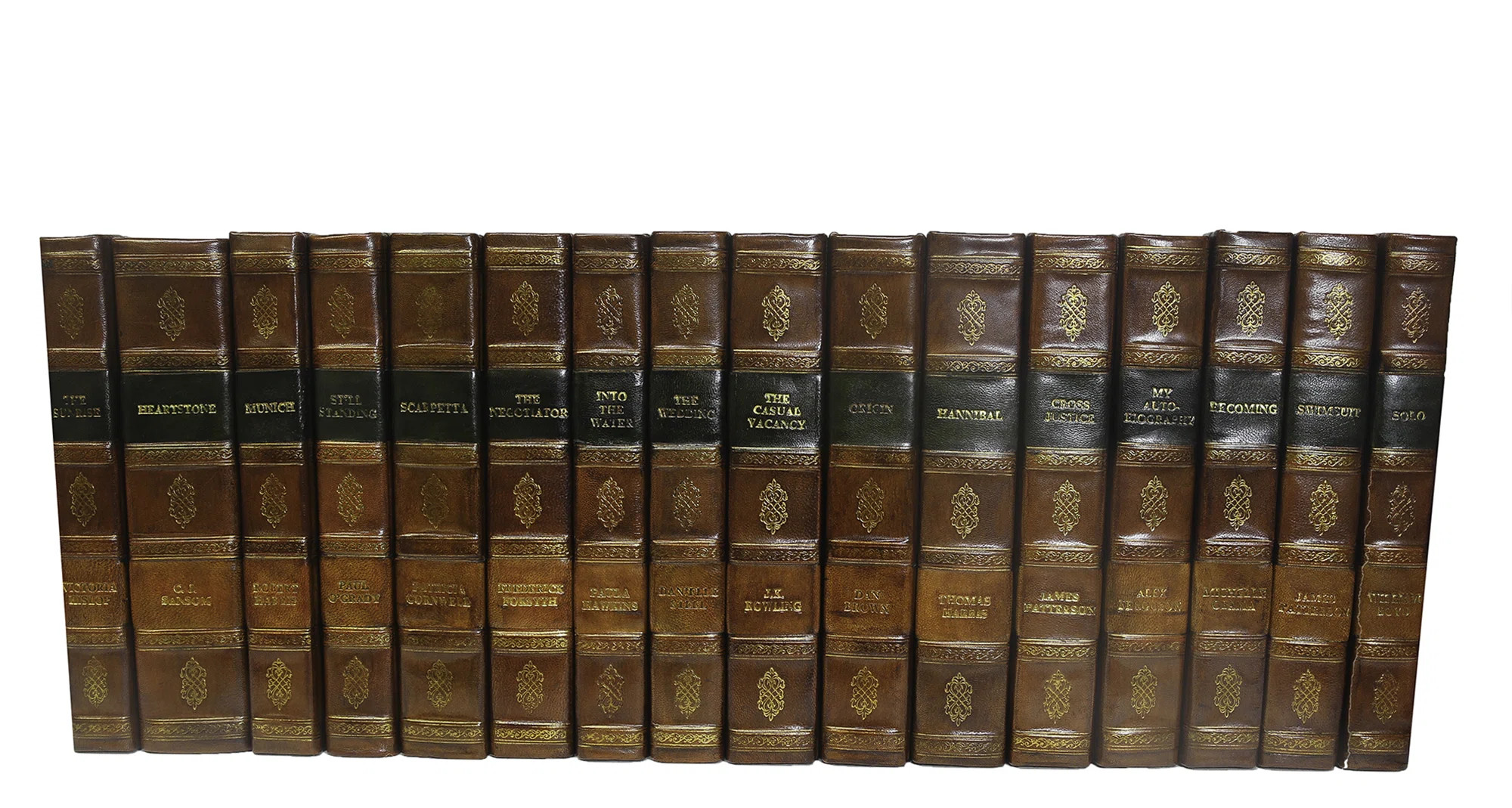 Decorative Books - Amber Rebound Leather - Books By The Foot | Wayfair North America