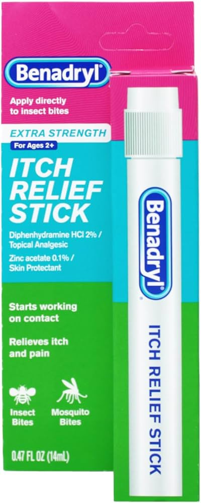 Benadryl Extra Strength Itch Relief Stick, Diphenhydramine HCL Topical Analgesic & Zinc Acetate t... | Amazon (US)