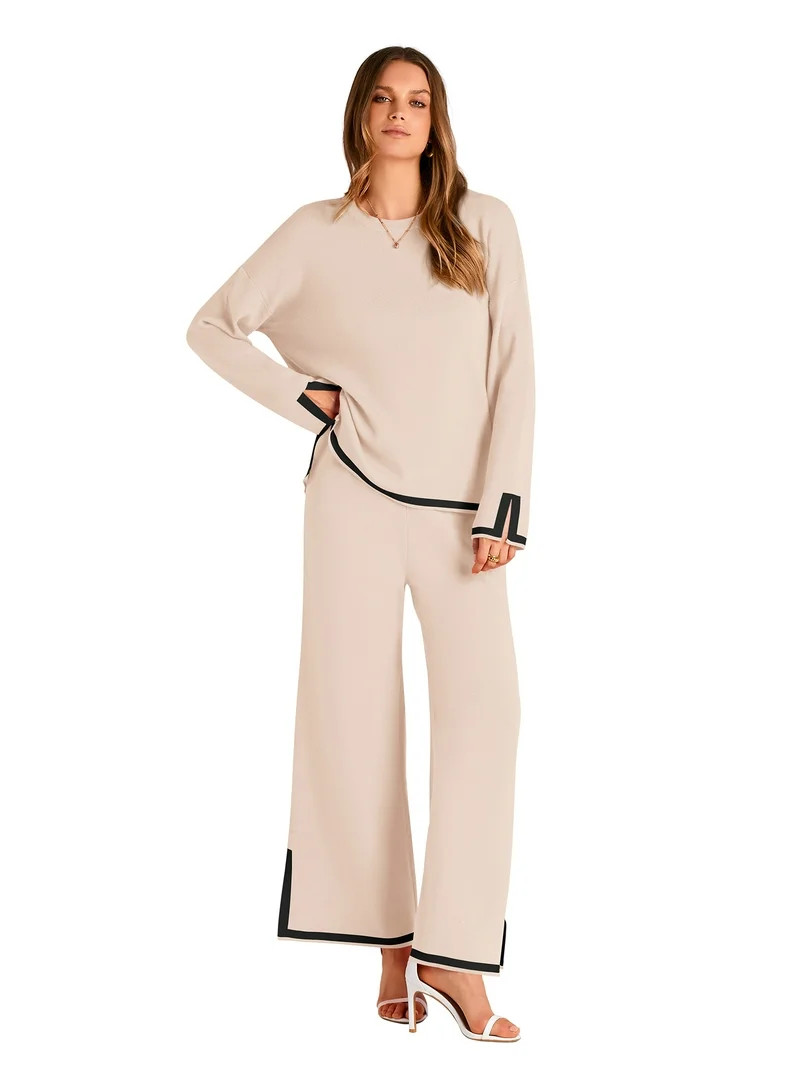 PRETTYGARDEN Women's Long Sleeve Pant Set, Sizes S-XXL | Walmart (US)