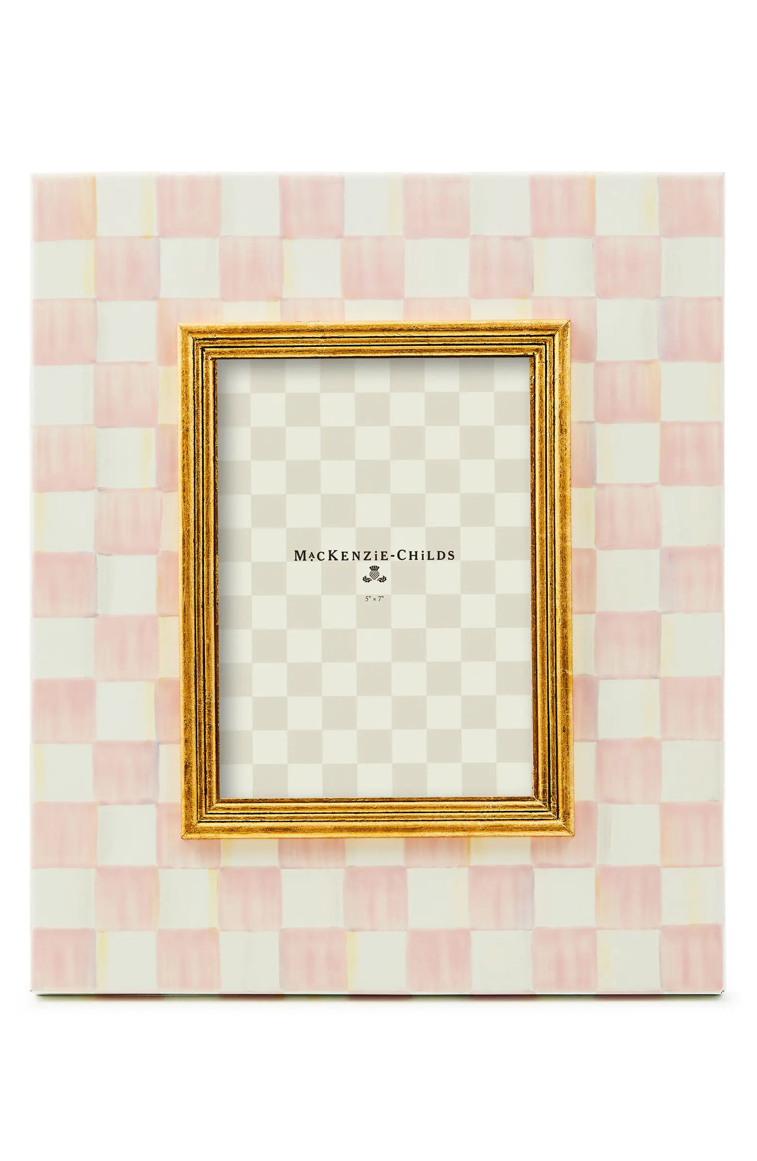 Rosy Check Enameled Steel 5 x 7-Inch Picture Frame | Nordstrom