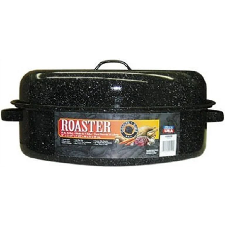 Granite Ware 18" Covered Oval Roaster, 15 Pound Capacity, Roasting Pan | Walmart (US)