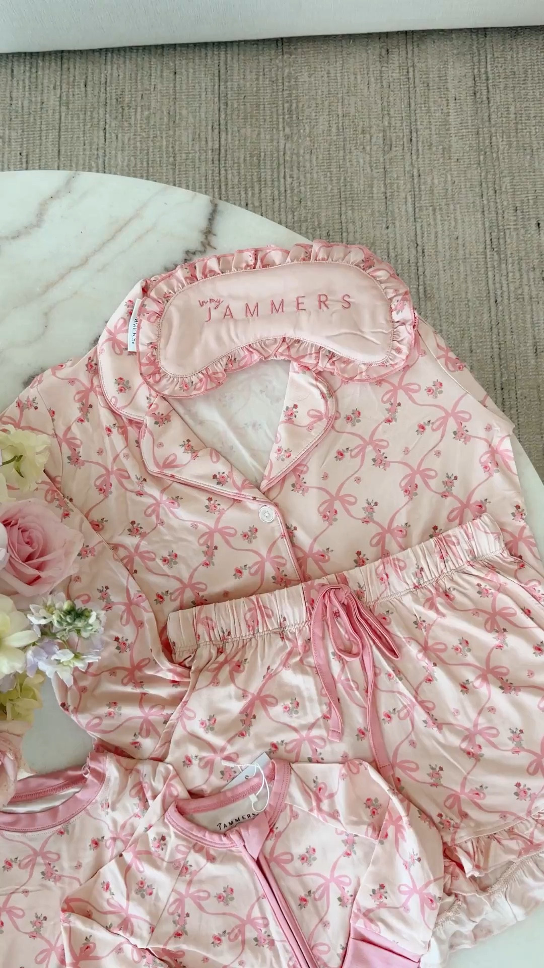 New matching Mommy and Me pajamas for the family! Love these long sleeve ruffle short pjs for me because they are breastfeeding friendly for nursing and pumping. Em had the two piece toddler pjs set and baby girl has the convertible romper! Love this adorable bow print and would be great for Mother’s Day  

#LTKKids #LTKBaby #LTKmomlife