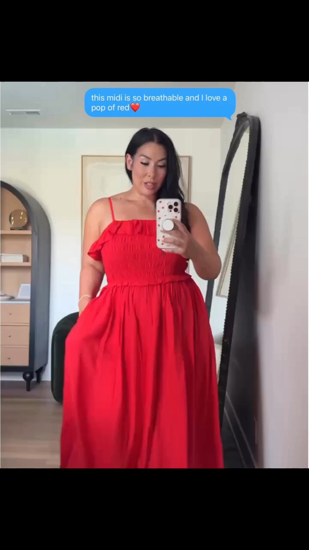 Adding a pop of red to your feed with this cutie midi dress! Size XL

midsize fashion, outfit inspo, summer outfits