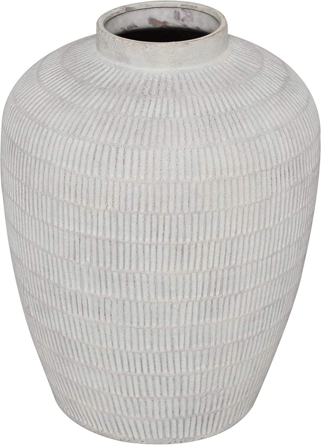 Deco 79 Ceramic Decorative Vase Textured Centerpiece Vase with Linear Pattern, Flower Vase for Ho... | Amazon (US)