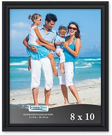 Icona Bay 8x10 Black Picture Frame Beautifully Detailed Molding, Contemporary Picture Frame Set, ... | Amazon (US)