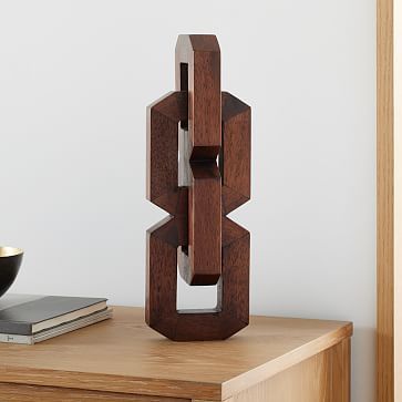 Dark Walnut Chain Link Sculpture | West Elm (US)