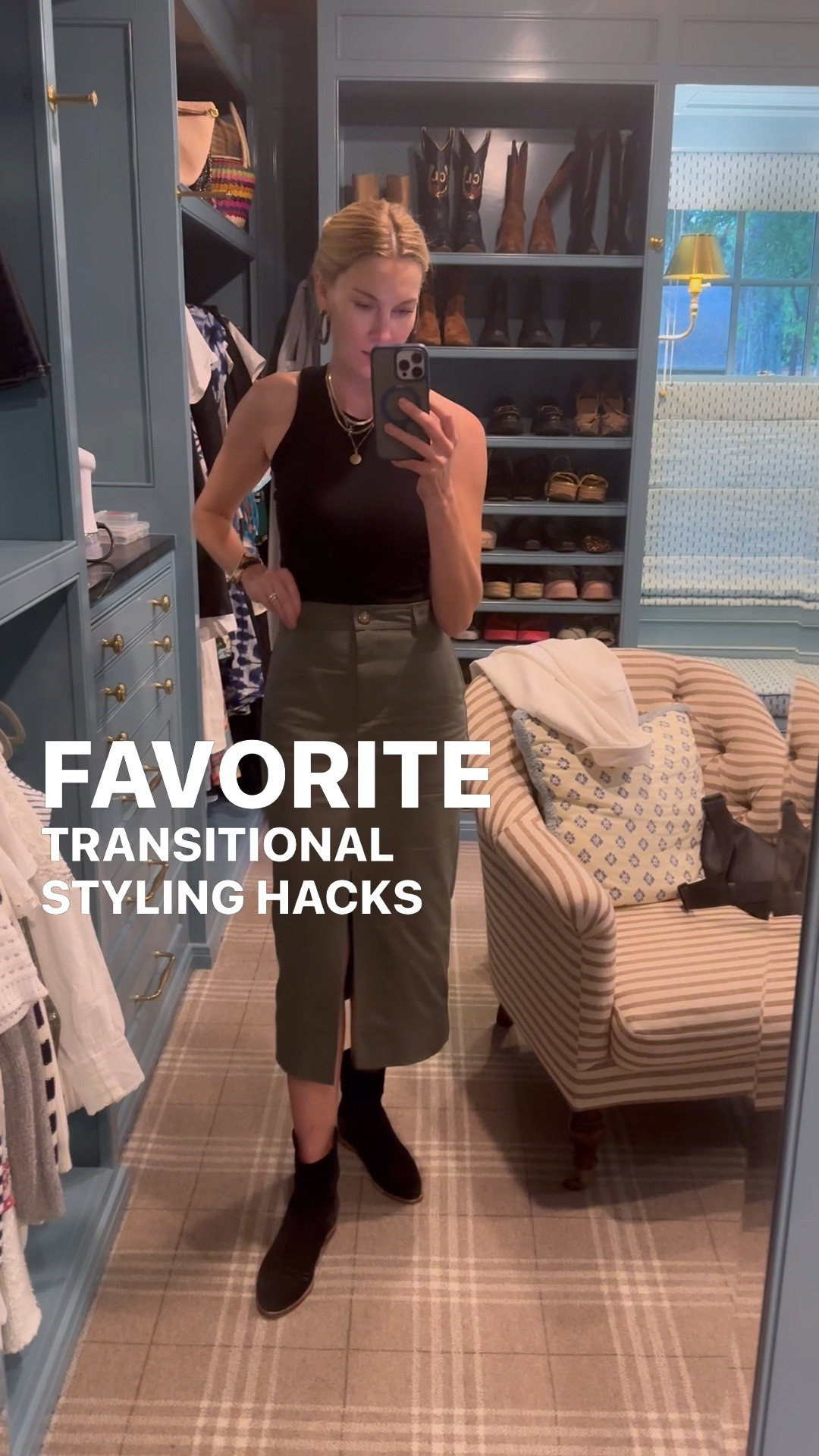 Transitional Styling Trick

Fall is technically here but it feels like summer, so here’s something I like to do when getting dressed. -I like to pair something that feels very summery (also that keeps me cool) with something that feels very winter-y (but isn’t too hot). For instance, wearing a tank top or sun dress with a bootie or wearing a short skirt with a long sleeve top and/or booties. I appease my desire to transition into the fall and fall clothes, but I still feel cool and comfortable. Yay! 

Comment “green skirt” for a link to your dm.
Comment “outfit 2” for a link to your dm. 

#LTKStyleTip #LTKOver40