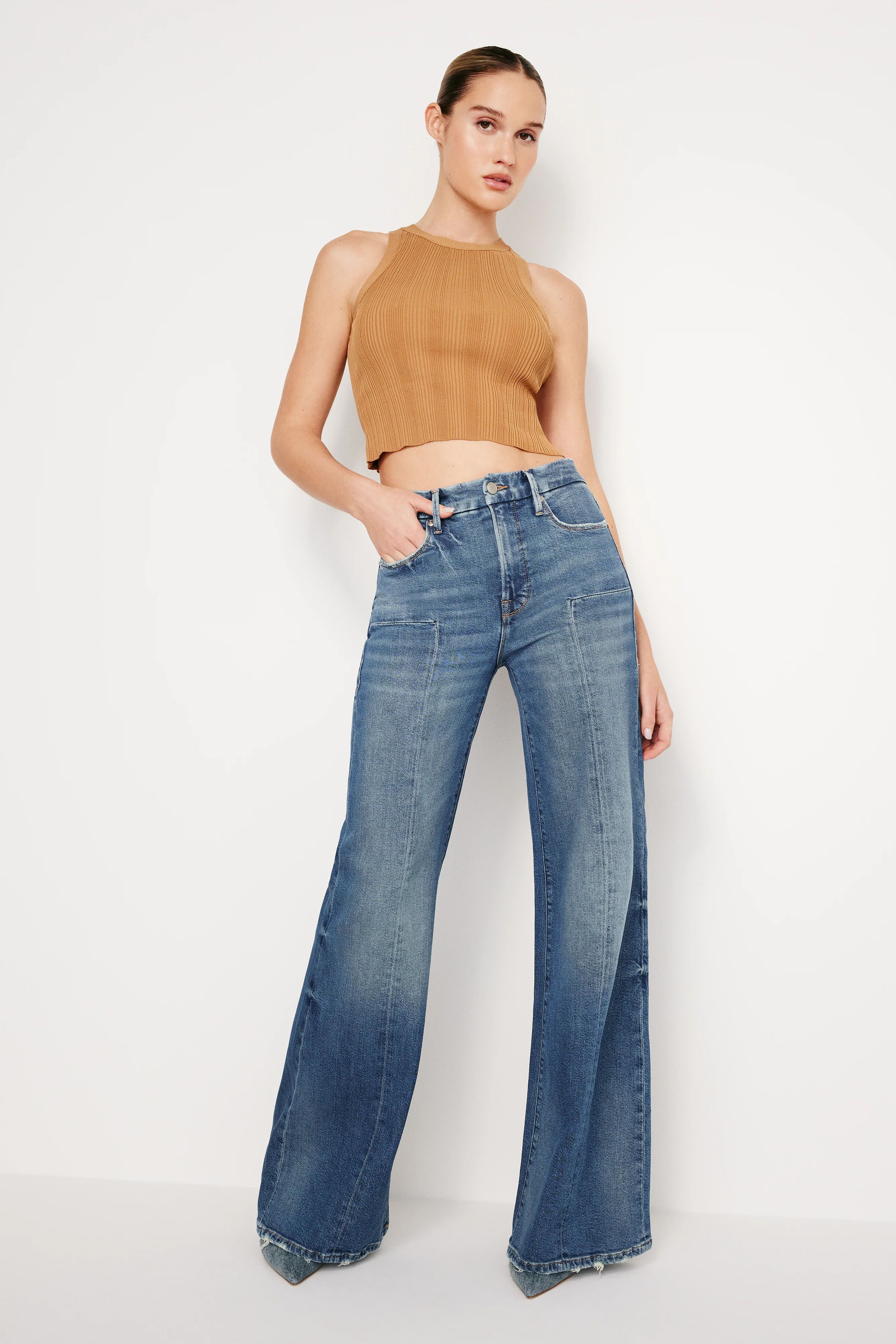 GOOD WAIST PALAZZO JEANS | Good American