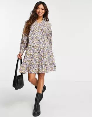 Y.A.S skirted mini dress in floral print | ASOS (Global)
