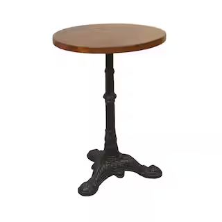 Carolina Forge Brera Chestnut/Black Wood Top Accent Table CF2818CHETBK - The Home Depot | The Home Depot
