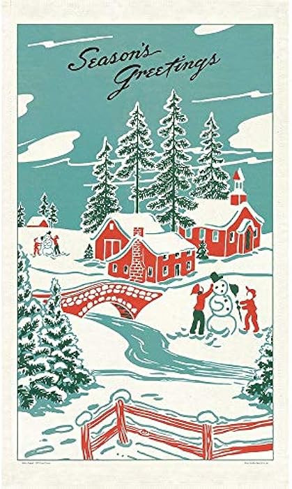 Cavallini & Co. Winter Wonderland Vintage Style Tea Towel | Amazon (US)