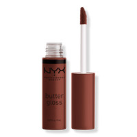 NYX Professional Makeup Butter Gloss Non-Sticky Lip Gloss - Brownie Drip (deep brown with red undert | Ulta