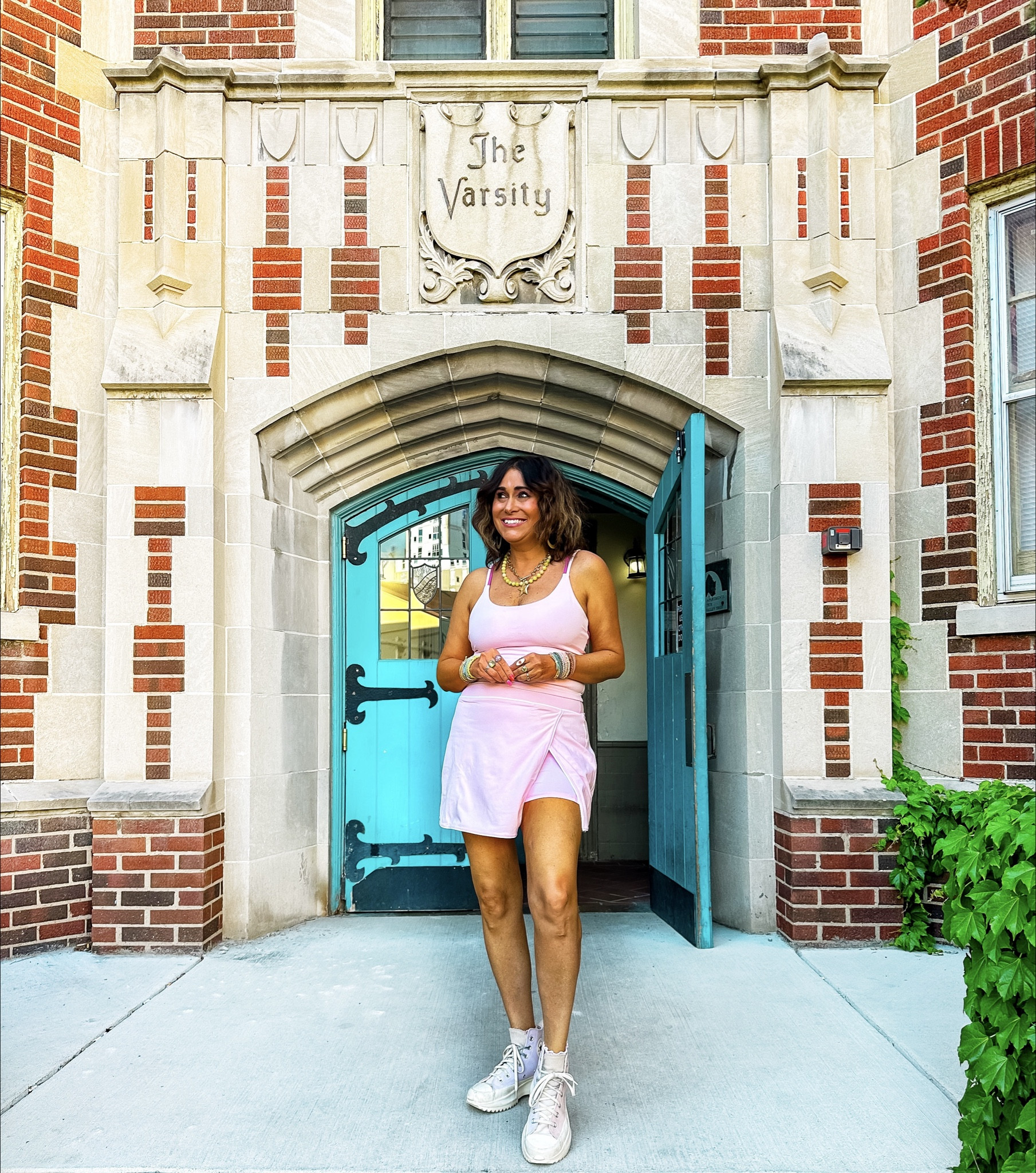Built in bra tank and mini skirt with shorts underneath.
Love the pink for spring wearing a medium in both!

Athletic wear// built in bra tank // spring fashion // summer fashion 

#LTKootd #LTKActive #LTKSeasonal