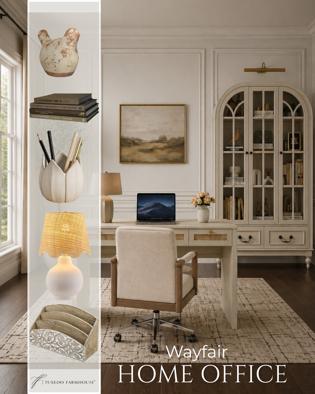 Wayfair home office refresh 🤍✨
Creating a space that feels calm, collected, and beautiful makes all the difference when you’re working from home. Think warm woods, soft neutrals, and those functional pieces that double as decor 🌿
I love how these accents add personality without overwhelming the space—simple, elevated, and so easy to style.
Everything is linked—tap to shop & create a home office you actually love spending time in 💫 #LTKhome #LTKfinds #homeoffice 

 #LTKSeasonal #LTKHome #LTKSaleAlert