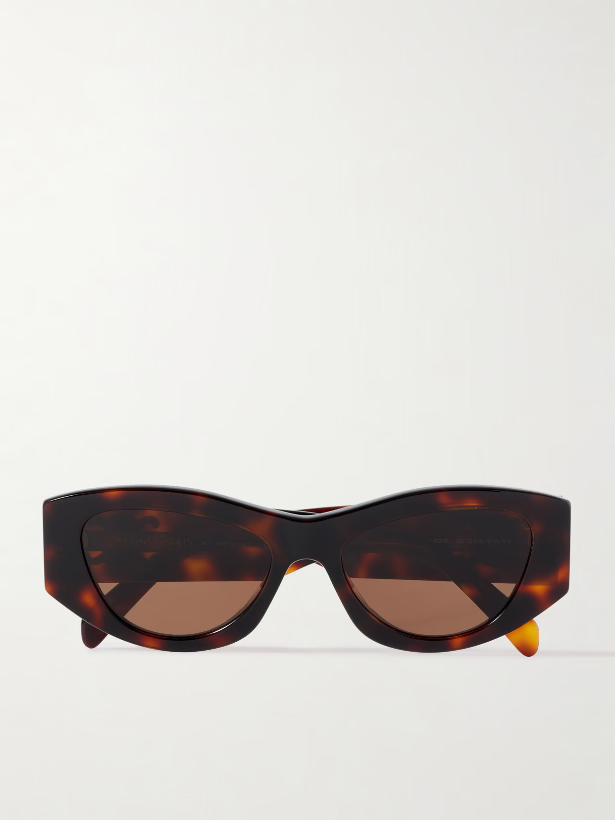 CELINE Eyewear - Triomphe Tortoiseshell Acetate Sunglasses - One size | NET-A-PORTER (US)