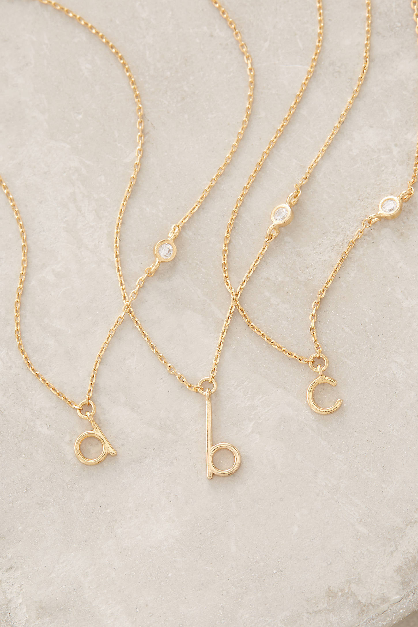 Mini Monogram Pendant Necklace | Anthropologie (US)
