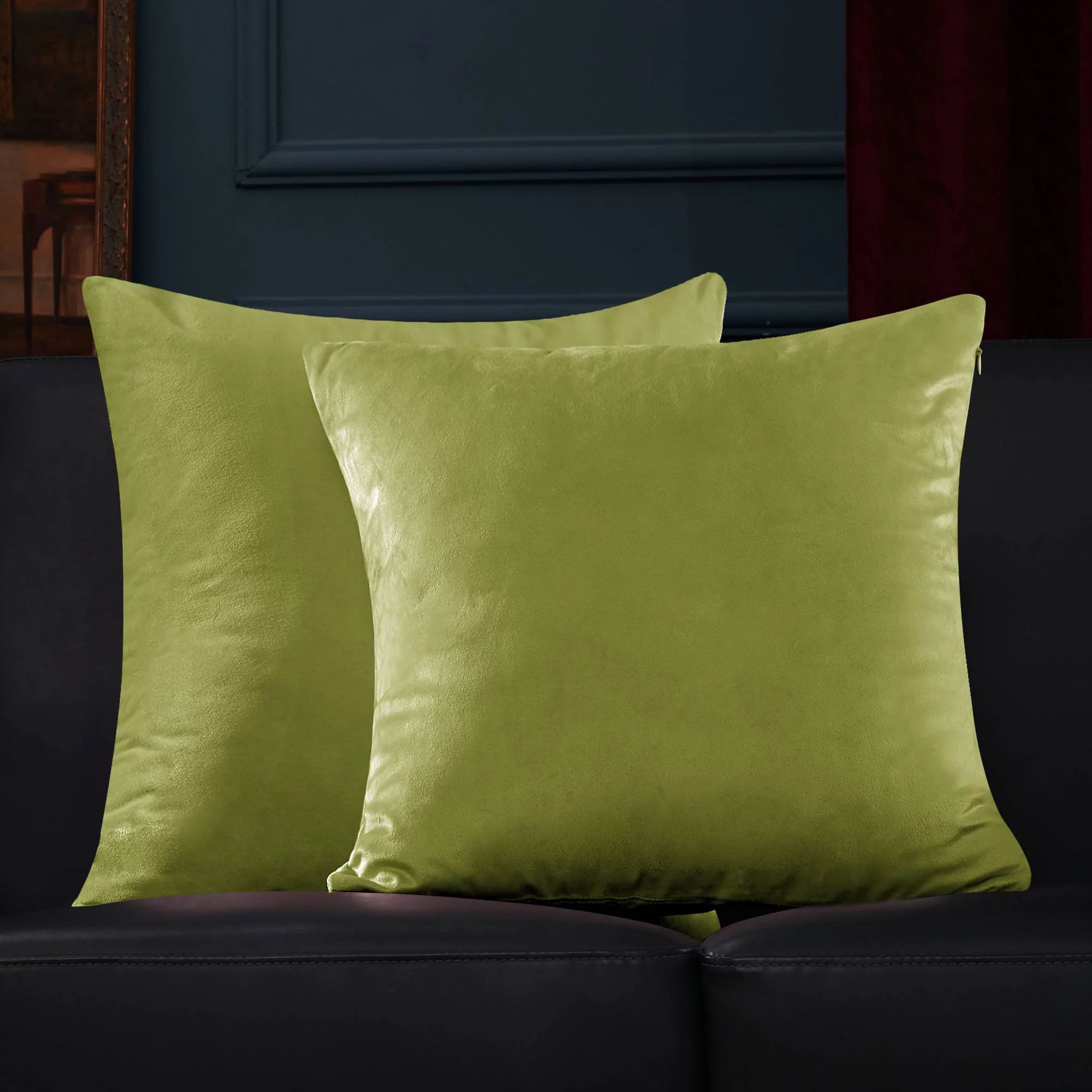 Deconovo Velvet Decorative Throw Pillow Covers 16 x 16 inch Square Pillow Cases Soft Soild Cushio... | Walmart (US)