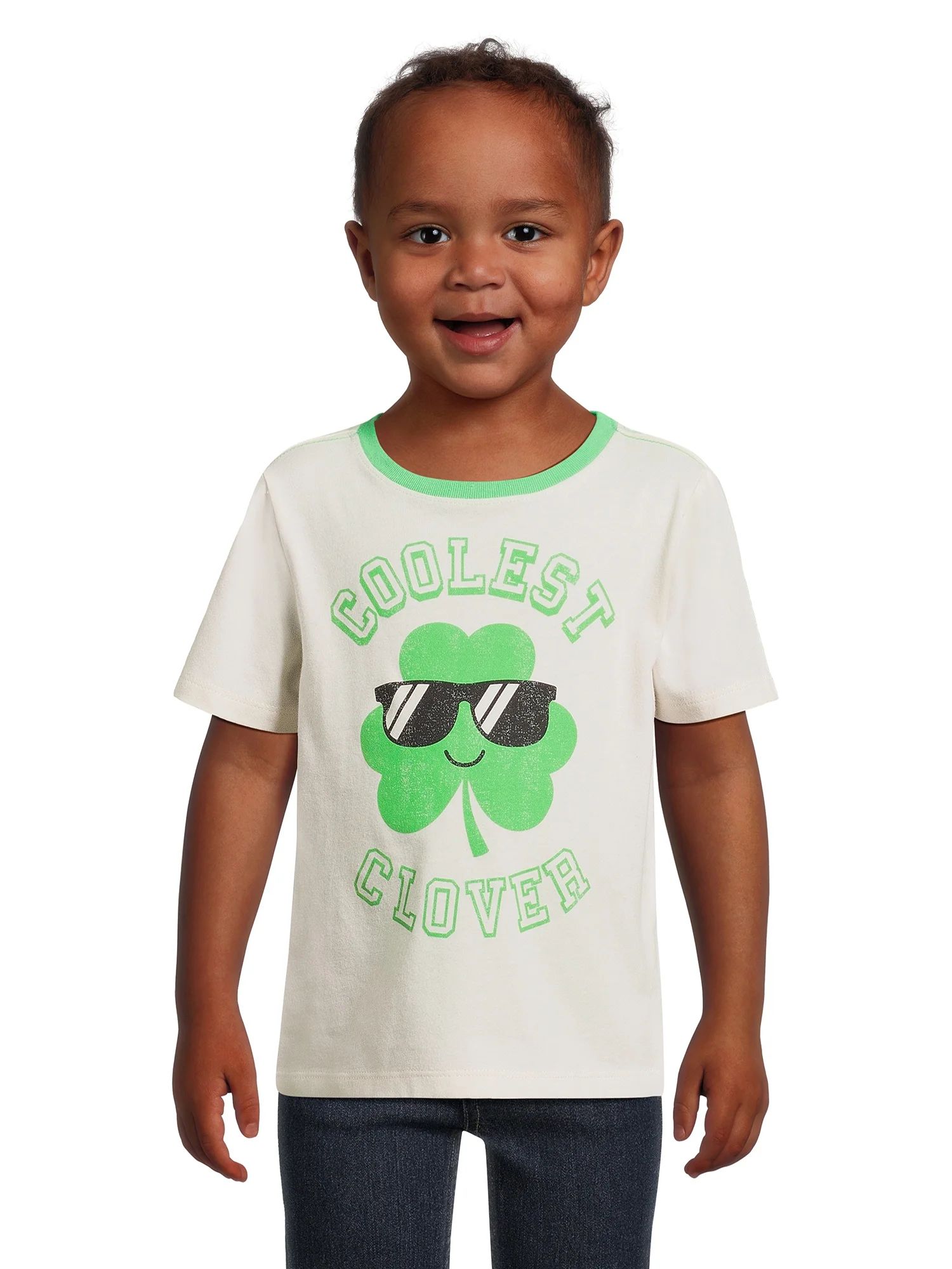 Wonder Nation St. Patrick's Day Toddler Short Sleeve Graphic Tee, Sizes 12M-5T | Walmart (US)