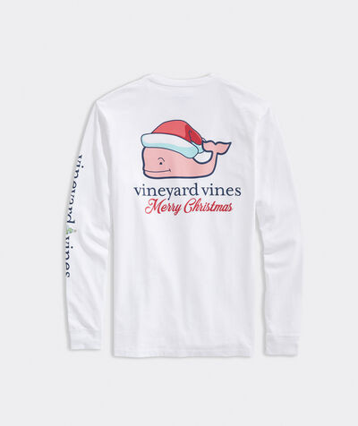 Christmas Whale Long-Sleeve Pocket Tee | vineyard vines