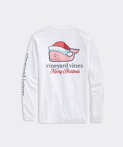 Christmas Whale Long-Sleeve Pocket Tee | vineyard vines
