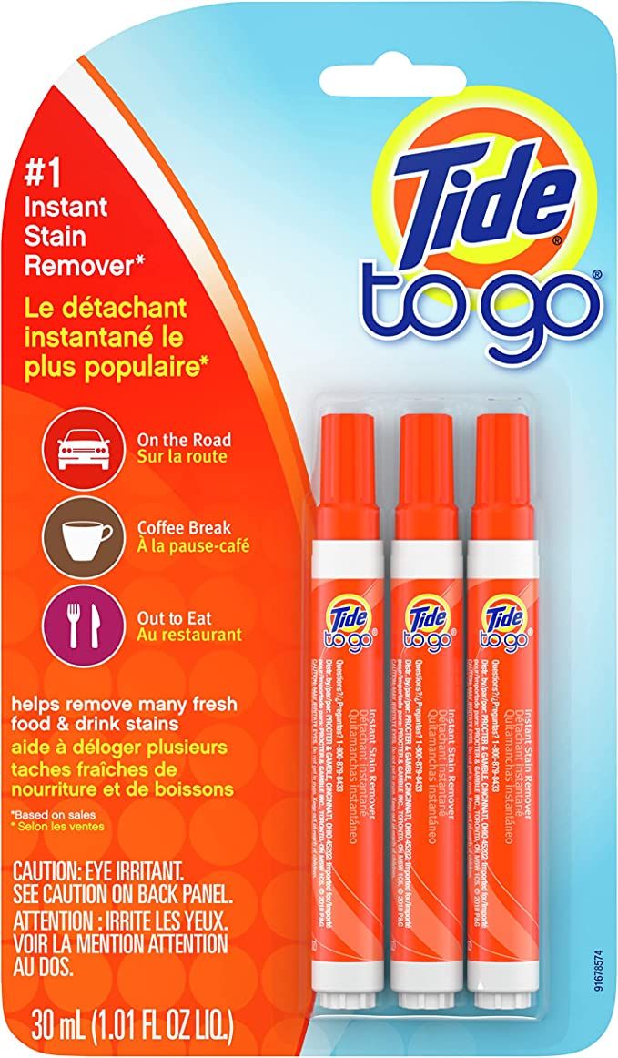 Tide To Go Instant Stain Remover Liquid Pen, 3 Count | Amazon (US)
