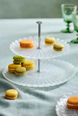 Scalloped Pearly Glass Serving Stand | Anthropologie (US)