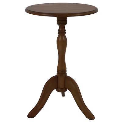 Decor Therapy Simplify Honey Nut Wood Round End Table | Lowe's