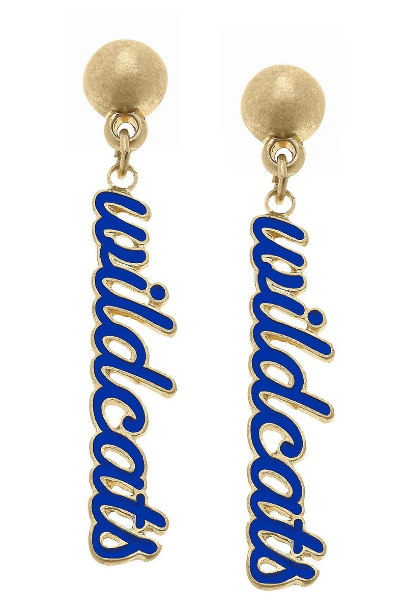 Kentucky Wildcats Enamel Script Earrings | CANVAS