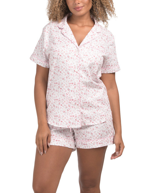 2pc Cotton Dorset Floral Pajama Shorts Set | TJ Maxx