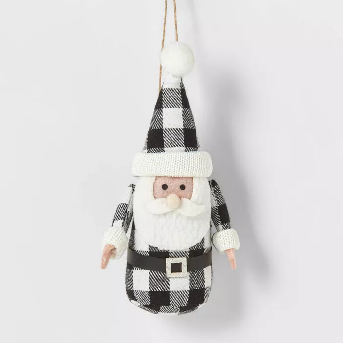 Santa Gnomes Pattern Christmas Tree Ornament Green/Black/Red- Wondershop™ | Target